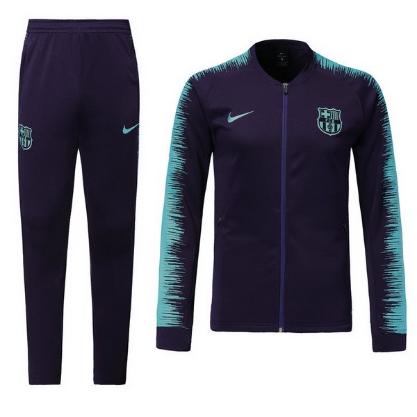 Survetement Football Enfant Barcelone 2018-19 Noir Bleu